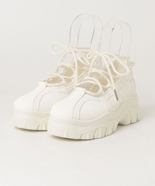 LOVEHUNTER(ラブハンター)の「LOVEHUNTER/+6cm 軽量厚底 レースアップ バレエスニーカー(2252)(スニーカー・レディース・ブラック/グレー/アイボリー・39/38/37/36/35/41/40)」の8枚目の写真