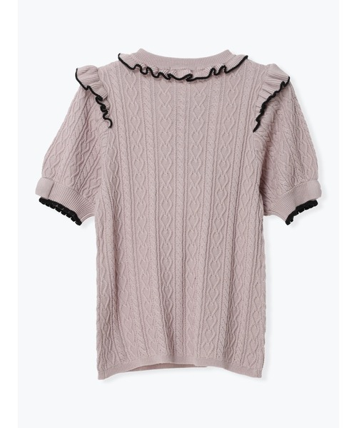 NOEMIE(ノエミー)の「ケーブル編みフリルリボンニットトップス(Tシャツ/カットソー・レディース・オフホワイト/ピンク/ブラック・M)」の17枚目の写真