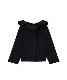 MSGM ラッフル シャツ ブラウス MSGM｜エムエスジーエムのシャツ/ブラウス（ブラック/黒色系）通販