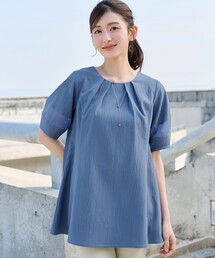 シフォンランタンスリーブチュニック