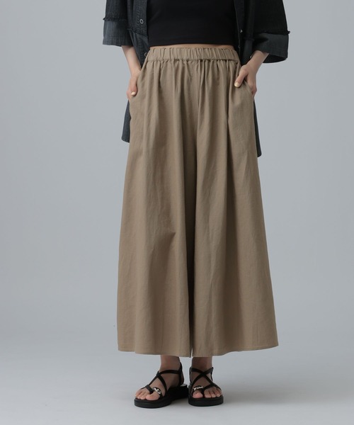 LEPSIM(レプシィム)の「リネンブレンドスカーチョ 639320(その他パンツ・レディース・ブラウン系その他/ベージュ/ブラック・FREE)」の1枚目の写真