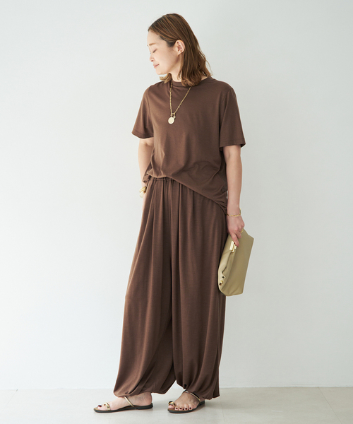 Deuxieme Classe（ドゥーズィエムクラス）の「*Prime wool jersey Tシャツ（Tシャツ/カットソー・レディース・ブラック/ブラウン・FREE）」の14枚目の写真