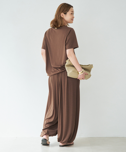 Deuxieme Classe（ドゥーズィエムクラス）の「*Prime wool jersey Tシャツ（Tシャツ/カットソー・レディース・ブラック/ブラウン・FREE）」の16枚目の写真