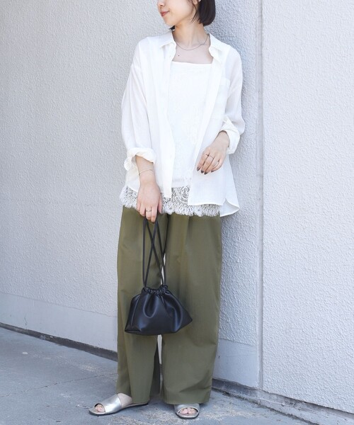 SHIPS Colors(シップス カラーズ)の「SHIPS Colors:〈接触冷感・UVカット・透湿〉ファンクション イージー パンツ◇(その他パンツ・レディース・ネイビー/ベージュ/オリーブ・ONE SIZE)」の9枚目の写真