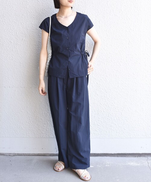 SHIPS Colors(シップス カラーズ)の「SHIPS Colors:〈接触冷感・UVカット・透湿〉ファンクション イージー パンツ◇(その他パンツ・レディース・ネイビー/ベージュ/オリーブ・ONE SIZE)」の10枚目の写真