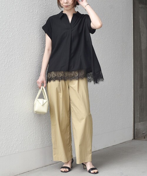 SHIPS Colors(シップス カラーズ)の「SHIPS Colors:〈接触冷感・UVカット・透湿〉ファンクション イージー パンツ◇(その他パンツ・レディース・ネイビー/ベージュ/オリーブ・ONE SIZE)」の13枚目の写真