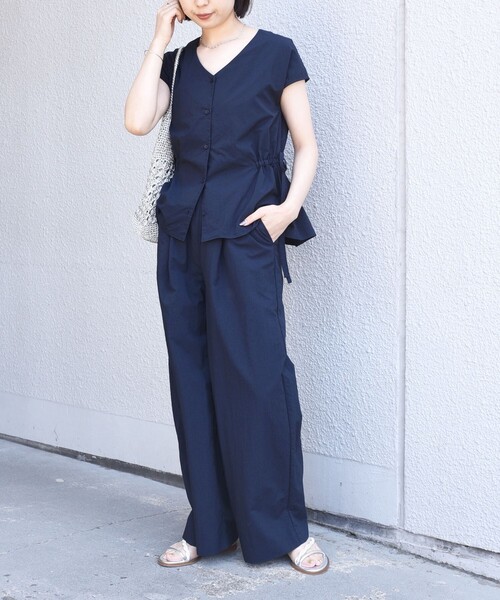 SHIPS Colors(シップス カラーズ)の「SHIPS Colors:〈接触冷感・UVカット・透湿〉ファンクション イージー パンツ◇(その他パンツ・レディース・ネイビー/ベージュ/オリーブ・ONE SIZE)」の21枚目の写真