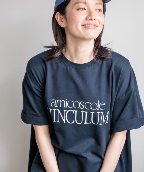 studio CLIP(スタディオクリップ)の「ロゴプリントTシャツチュニック(Tシャツ/カットソー・レディース・ネイビー/ブラウン/グレー・FREE)」の11枚目の写真