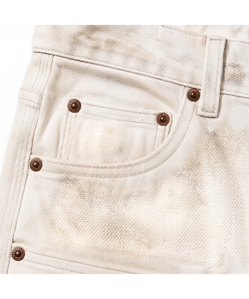 EXTRAORDINARY(エクストラオーディナリー)の「OIL WASHED OXFORD DOUBLE KNEE SHORT IVORY(その他パンツ・メンズ・その他・MEDIUM/LARGE/X-LARGE/XX-LARGE)」の4枚目の写真
