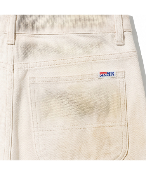EXTRAORDINARY(エクストラオーディナリー)の「OIL WASHED OXFORD DOUBLE KNEE SHORT IVORY(その他パンツ・メンズ・その他・MEDIUM/LARGE/X-LARGE/XX-LARGE)」の6枚目の写真
