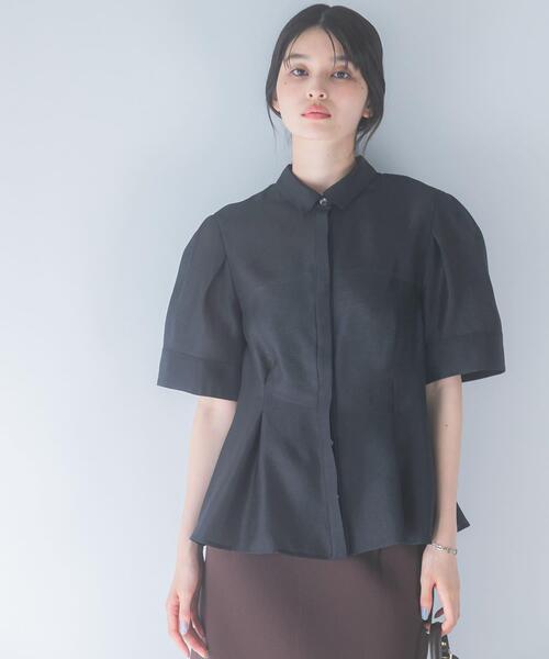 COMME des GARCONS オーガンジー シアー ブラウス XS シアーオーガンジーフォルムシャツ（シャツ/ブラウス）｜URBAN