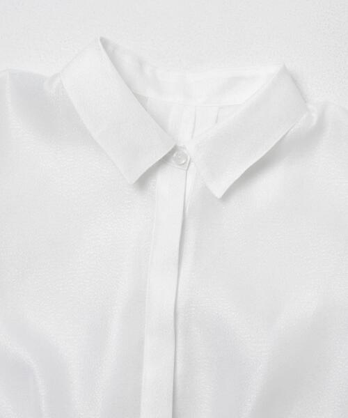 URBAN RESEARCH ROSSO WOMEN（アーバンリサーチ　ロッソ）の「シアーオーガンジーフォルムシャツ（シャツ/ブラウス・レディース・ブラック/オフホワイト・FREE）」の8枚目の写真