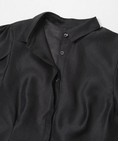 URBAN RESEARCH ROSSO WOMEN（アーバンリサーチ　ロッソ）の「シアーオーガンジーフォルムシャツ（シャツ/ブラウス・レディース・ブラック/オフホワイト・FREE）」の18枚目の写真