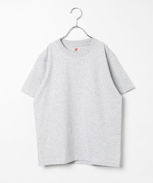 HANES（ヘインズ）の「Hanes(ヘインズ)】BEEFY-T(KIDS)（Tシャツ/カットソー・キッズ・グレー/オフホワイト/ブラック/ネイビー・140cm/160cm）」の10枚目の写真