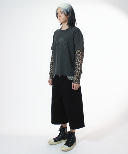 KEYMISERY(キーミザリー)の「A'GEM/9 × .kom 『KEYMISERY/キーミザリー』 Leopard Shaggy Bermuda Pants/レオパードシャギーバミューダパンツ(その他パンツ・メンズ・ブラック・M/L)」の13枚目の写真