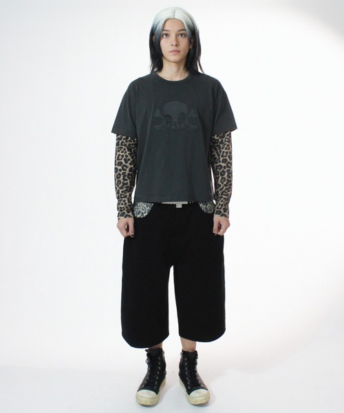 KEYMISERY(キーミザリー)の「A'GEM/9 × .kom 『KEYMISERY/キーミザリー』 Leopard Shaggy Bermuda Pants/レオパードシャギーバミューダパンツ(その他パンツ・メンズ・ブラック・M/L)」の11枚目の写真