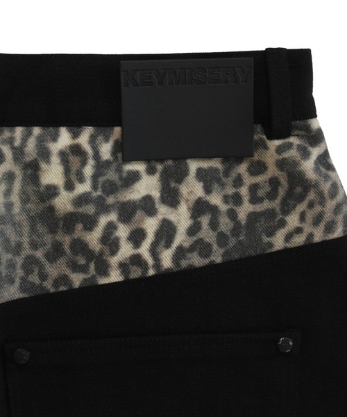 KEYMISERY(キーミザリー)の「A'GEM/9 × .kom 『KEYMISERY/キーミザリー』 Leopard Shaggy Bermuda Pants/レオパードシャギーバミューダパンツ(その他パンツ・メンズ・ブラック・M/L)」の7枚目の写真