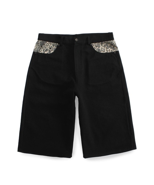 KEYMISERY(キーミザリー)の「A'GEM/9 × .kom 『KEYMISERY/キーミザリー』 Leopard Shaggy Bermuda Pants/レオパードシャギーバミューダパンツ(その他パンツ・メンズ・ブラック・M/L)」の3枚目の写真