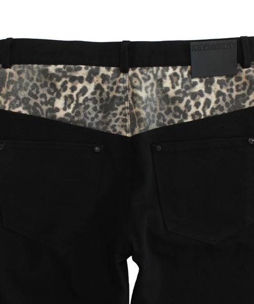 KEYMISERY(キーミザリー)の「A'GEM/9 × .kom 『KEYMISERY/キーミザリー』 Leopard Shaggy Bermuda Pants/レオパードシャギーバミューダパンツ(その他パンツ・メンズ・ブラック・M/L)」の6枚目の写真