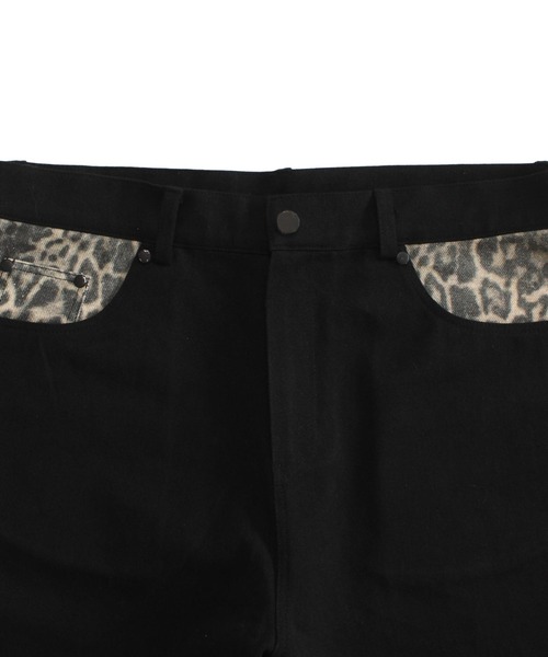 KEYMISERY(キーミザリー)の「A'GEM/9 × .kom 『KEYMISERY/キーミザリー』 Leopard Shaggy Bermuda Pants/レオパードシャギーバミューダパンツ(その他パンツ・メンズ・ブラック・M/L)」の5枚目の写真