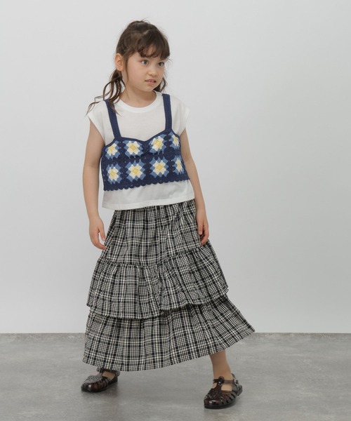 GLOBAL WORK(グローバルワーク)の「トクトクかぎ針ニットセット/714684(キャミソール・キッズ・ブラック/ブルー・130cm/140cm/150cm/160cm)」の9枚目の写真