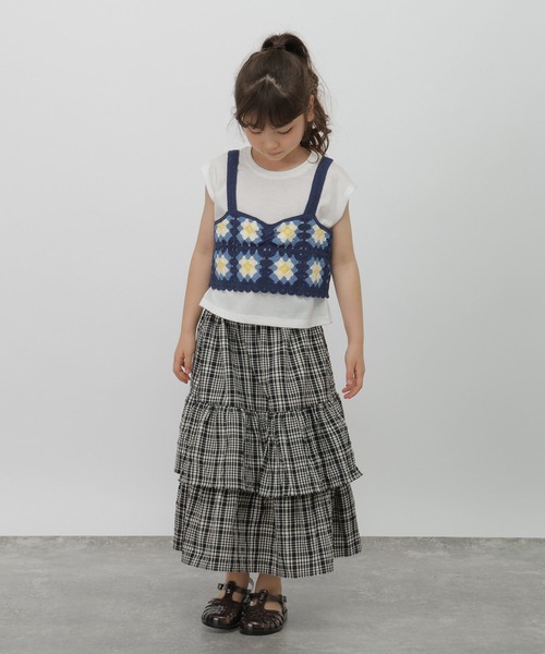 GLOBAL WORK(グローバルワーク)の「トクトクかぎ針ニットセット/714684(キャミソール・キッズ・ブラック/ブルー・130cm/140cm/150cm/160cm)」の10枚目の写真