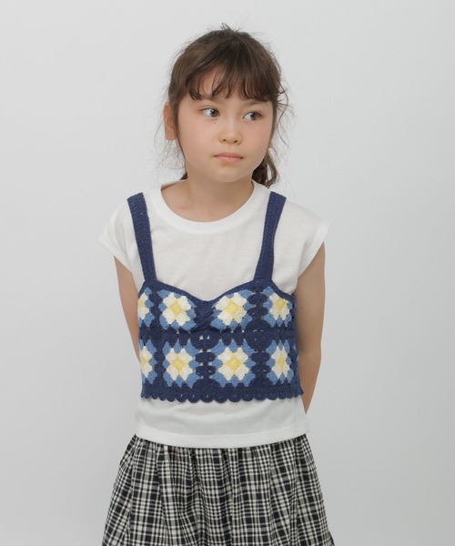 GLOBAL WORK(グローバルワーク)の「トクトクかぎ針ニットセット/714684(キャミソール・キッズ・ブラック/ブルー・130cm/140cm/150cm/160cm)」の12枚目の写真