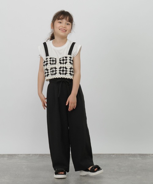 GLOBAL WORK(グローバルワーク)の「トクトクかぎ針ニットセット/714684(キャミソール・キッズ・ブラック/ブルー・130cm/140cm/150cm/160cm)」の3枚目の写真