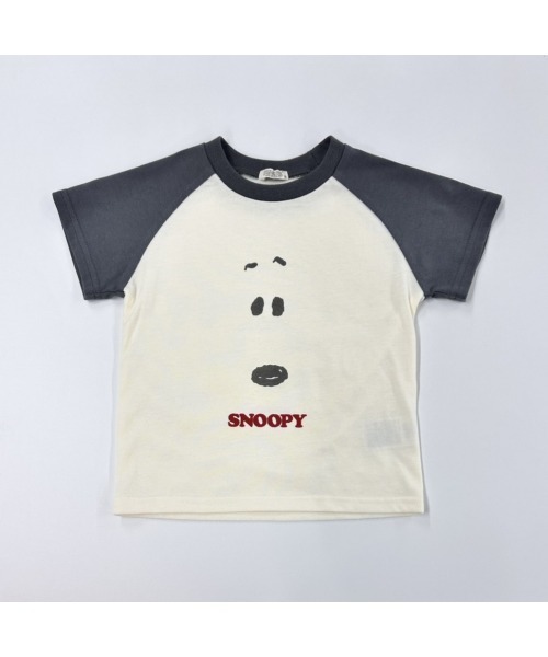 PEANUTS(ピーナッツ)の「半袖デイリーTシャツ スヌーピー(Tシャツ/カットソー・キッズ・オフホワイト/チャコールグレー・95cm/90cm/80cm)」の4枚目の写真