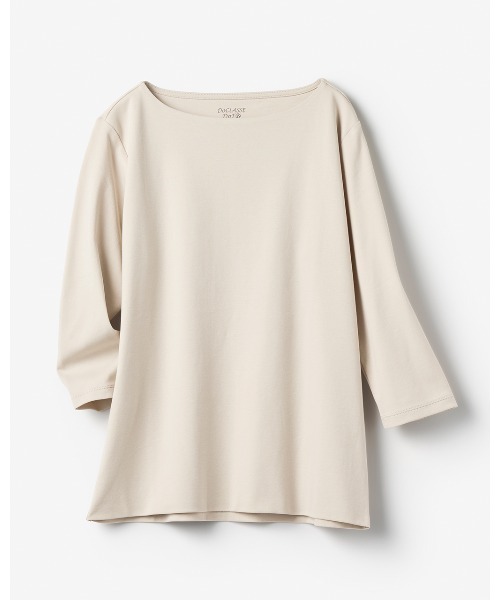 DoCLASSE( ドゥクラッセ)の「ボートネックN/7分袖・DoT(Tシャツ/カットソー・レディース・ダークブラウン/ブルー/チャコール/ライトピンク/ダークネイビー/ホワイト/ブラック/ライトグレー・L/M/S/LL/3L)」の12枚目の写真