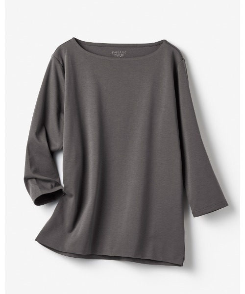 DoCLASSE( ドゥクラッセ)の「ボートネックN/7分袖・DoT(Tシャツ/カットソー・レディース・ダークブラウン/ブルー/チャコール/ライトピンク/ダークネイビー/ホワイト/ブラック/ライトグレー・L/M/S/LL/3L)」の14枚目の写真