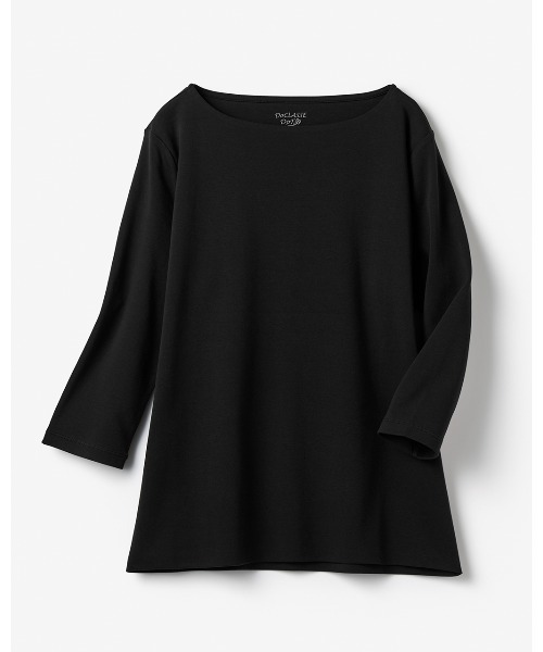 DoCLASSE( ドゥクラッセ)の「ボートネックN/7分袖・DoT(Tシャツ/カットソー・レディース・ダークブラウン/ブルー/チャコール/ライトピンク/ダークネイビー/ホワイト/ブラック/ライトグレー・L/M/S/LL/3L)」の19枚目の写真