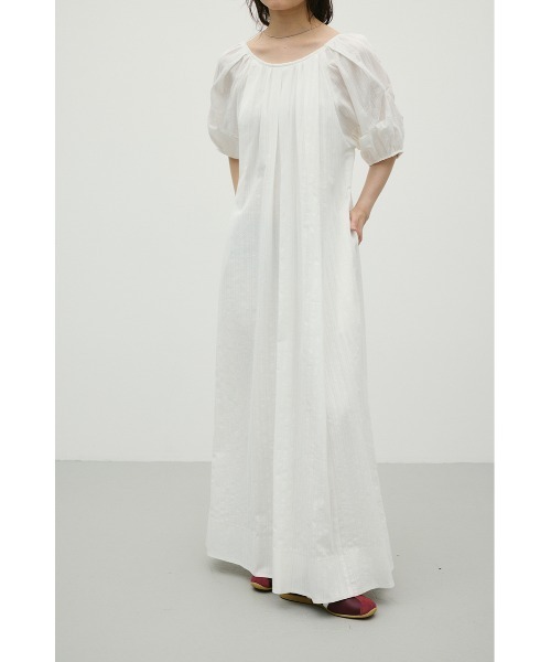 STYLEMIXER(スタイルミキサー)の「コットンストライプタックスリーブワンピース(ワンピース・レディース・ホワイト/ブラック・SMALL/MEDIUM)」の2枚目の写真