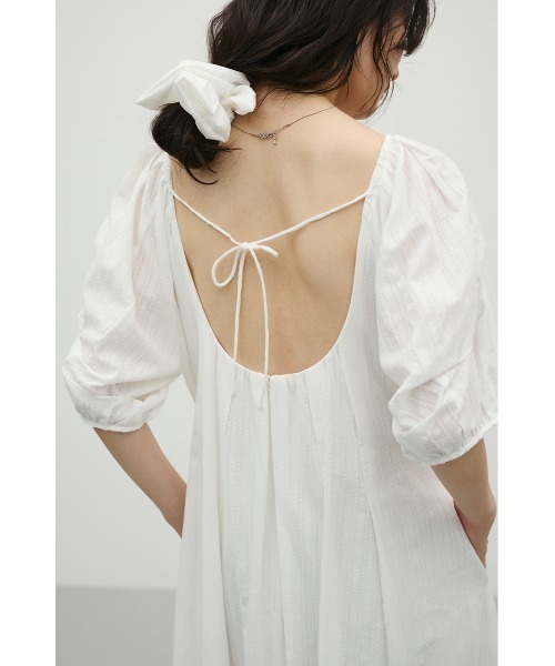 STYLEMIXER(スタイルミキサー)の「コットンストライプタックスリーブワンピース(ワンピース・レディース・ホワイト/ブラック・SMALL/MEDIUM)」の15枚目の写真