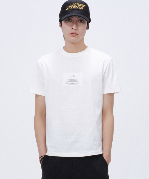 MISEKISEOUL MEN(ミセキソウルメンズ)の「Compass patch short sleeve WHITE(Tシャツ/カットソー・メンズ・その他・1/2/3)」の1枚目の写真