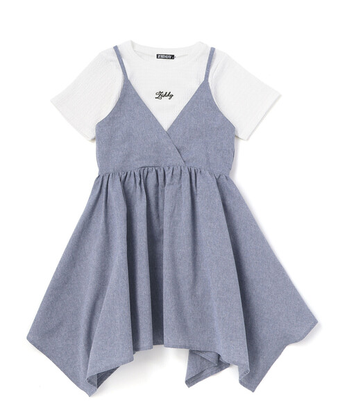 ZIDDY(ジディ)の「半袖Tシャツドッキングワンピース(130~160cm)(ワンピース・キッズ・ブルー・FREE/150cm/140cm)」の6枚目の写真