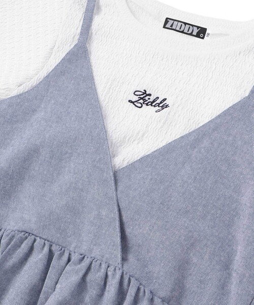 ZIDDY(ジディ)の「半袖Tシャツドッキングワンピース(130~160cm)(ワンピース・キッズ・ブルー・FREE/150cm/140cm)」の9枚目の写真