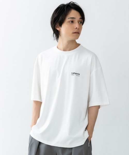 +phenix(プラスフェニックス)の「+phenix(プラスフェニックス)Outlast TOPOGRAPHY SHORT SLEEVE TEE / トポグラフィー ショートスリーブTシャツ(Tシャツ/カットソー・メンズ・ホワイト/グレー/ブラック・M/L)」の2枚目の写真