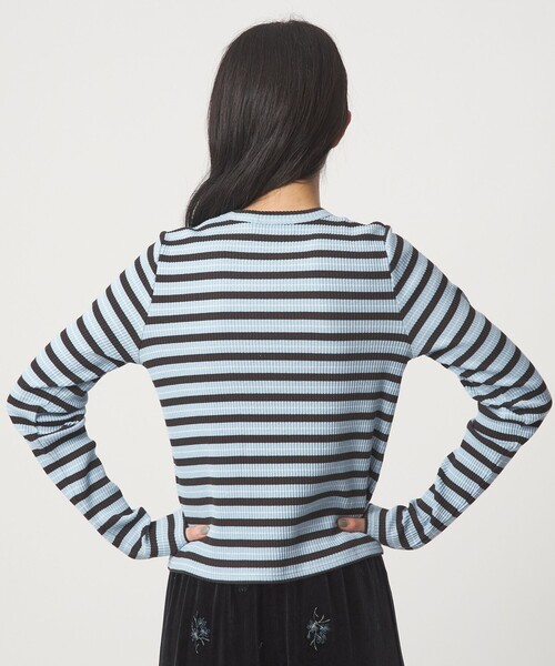EMMEL REFINES（エメルリファインズ）の「＜EMMEL REFINES＞EM マルチボーダー ロングスリーブ プルオーバー（Tシャツ/カットソー・レディース・ライトブルー/ピンク・FREE）」の8枚目の写真