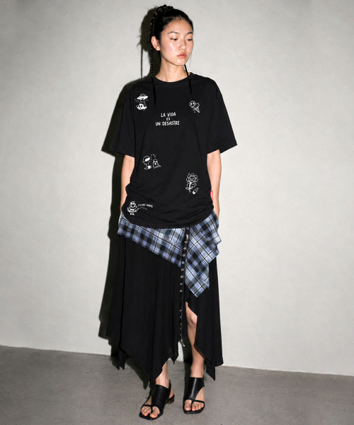 ARTISTWEAR（アーティストウェア）の「[ATW] ラビダドローイング 半袖Tシャツ - 2COLOR（Tシャツ/カットソー・レディース・ホワイト/ブラック・SMALL/MEDIUM/LARGE/X-LARGE/XX-LARGE/XXXX-LARGE）」の4枚目の写真