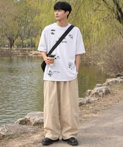 ARTISTWEAR（アーティストウェア）の「[ATW] ラビダドローイング 半袖Tシャツ - 2COLOR（Tシャツ/カットソー・レディース・ホワイト/ブラック・SMALL/MEDIUM/LARGE/X-LARGE/XX-LARGE/XXXX-LARGE）」の11枚目の写真