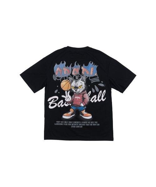 CREAM SODA LAB(クリームソーダラボ)の「ラウドバスケットボールバーニンググレー半袖Tシャツブラック(Tシャツ/カットソー・メンズ・その他・LARGE/X-LARGE/XX-LARGE)」の3枚目の写真