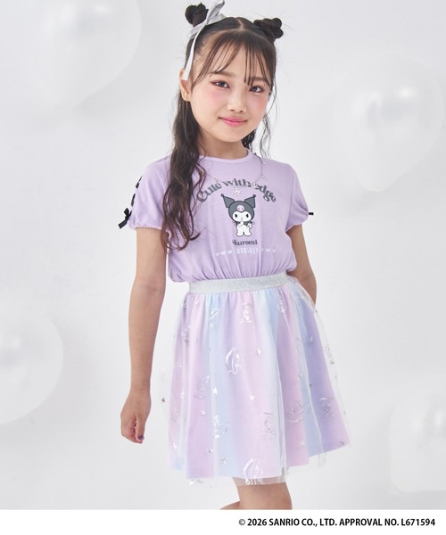 ANAP kids（アナップキッズ）の「ANAPKIDS×シナモロール・クロミチュールワンピース（ワンピース・キッズ・ラベンダー/ホワイト・120/110/130）」の2枚目の写真