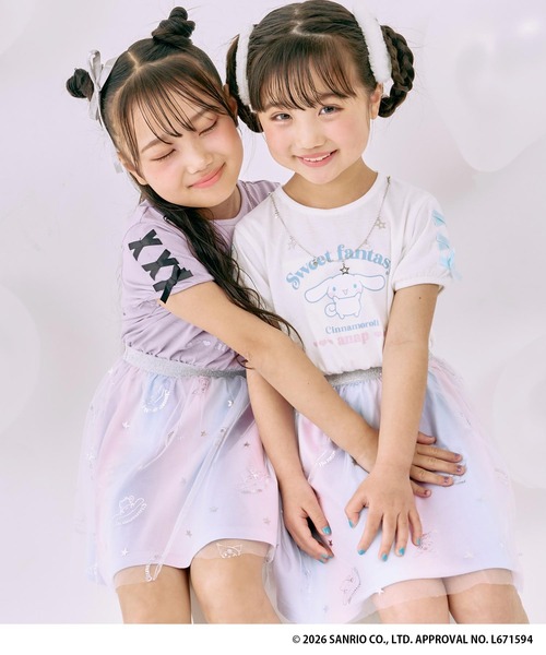 ANAP kids（アナップキッズ）の「ANAPKIDS×シナモロール・クロミチュールワンピース（ワンピース・キッズ・ラベンダー/ホワイト・120/110/130）」の5枚目の写真