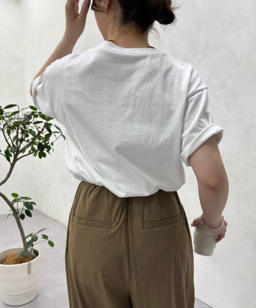 Jena espace merveilleux(ジェナ エスパスメルヴェイユ)の「シアーパッチワークカットソー(Tシャツ/カットソー・レディース・オフホワイト/ライトグレー/ブラック・FREE)」の7枚目の写真