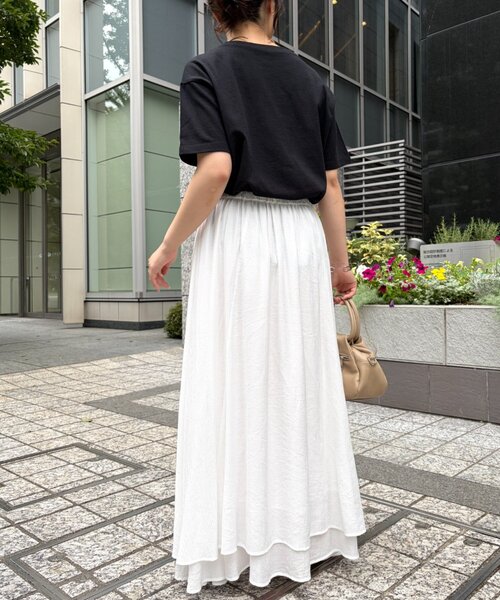 Jena espace merveilleux(ジェナ エスパスメルヴェイユ)の「シアーパッチワークカットソー(Tシャツ/カットソー・レディース・オフホワイト/ライトグレー/ブラック・FREE)」の17枚目の写真
