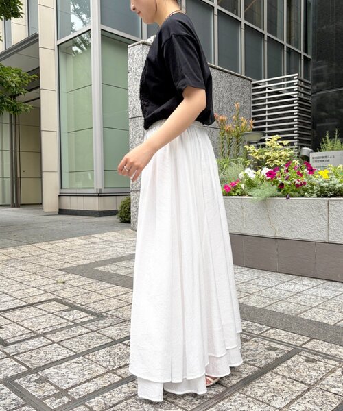 Jena espace merveilleux(ジェナ エスパスメルヴェイユ)の「シアーパッチワークカットソー(Tシャツ/カットソー・レディース・オフホワイト/ライトグレー/ブラック・FREE)」の18枚目の写真