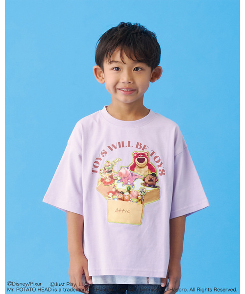 b・ROOM(ビールーム)の「【Disney&Pixar】TOY STORY/MOVIE グラフィックTシャツ(Tシャツ/カットソー・キッズ・ブルーグレー/オフホワイト/オートミール/ラベンダー・120cm/110cm/100cm/140cm/130cm)」の1枚目の写真