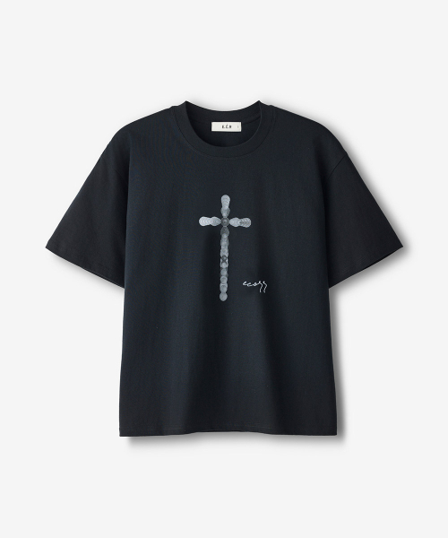 ECORR（エコル）の「スピアクロスアートワーククロップ半袖Tシャツ_ブラック（Tシャツ/カットソー・レディース・その他・M/XL/L）」の2枚目の写真