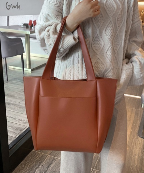 ReRe(リリ)の「レザー調トートバッグ レディース(トートバッグ・レディース・ダークブラウン/ブラウン/ダークベージュ/ブラック・FREE)」の12枚目の写真